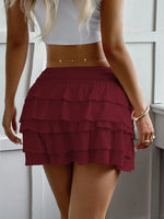 Ruffle Layered Mini Skirt