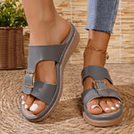 Open Toe Buckle Sandals
