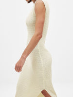Side Slit Sleeveless Midi Knit Dress