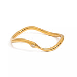 18K Gold-Plated Wave Bracelet