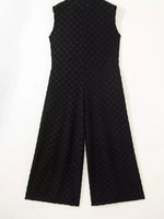 Checkered Sleeveless Wide Leg Jumpsuit