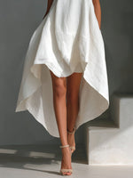 Sleeveless High-Low Hem Dress