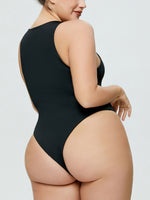 Full Size Round Neck Wide Strap Bodysuit - Ladyez