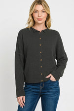Zenana Collared Button Down Cardigan Sweater