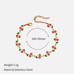 18K Gold-Plated Cherry Charm Bracelet