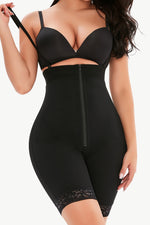 Full Size Lace Detail Zip-Up Under-Bust Shaping Bodysuit - Ladyez