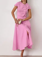 Short Sleeve Top and Skirt set