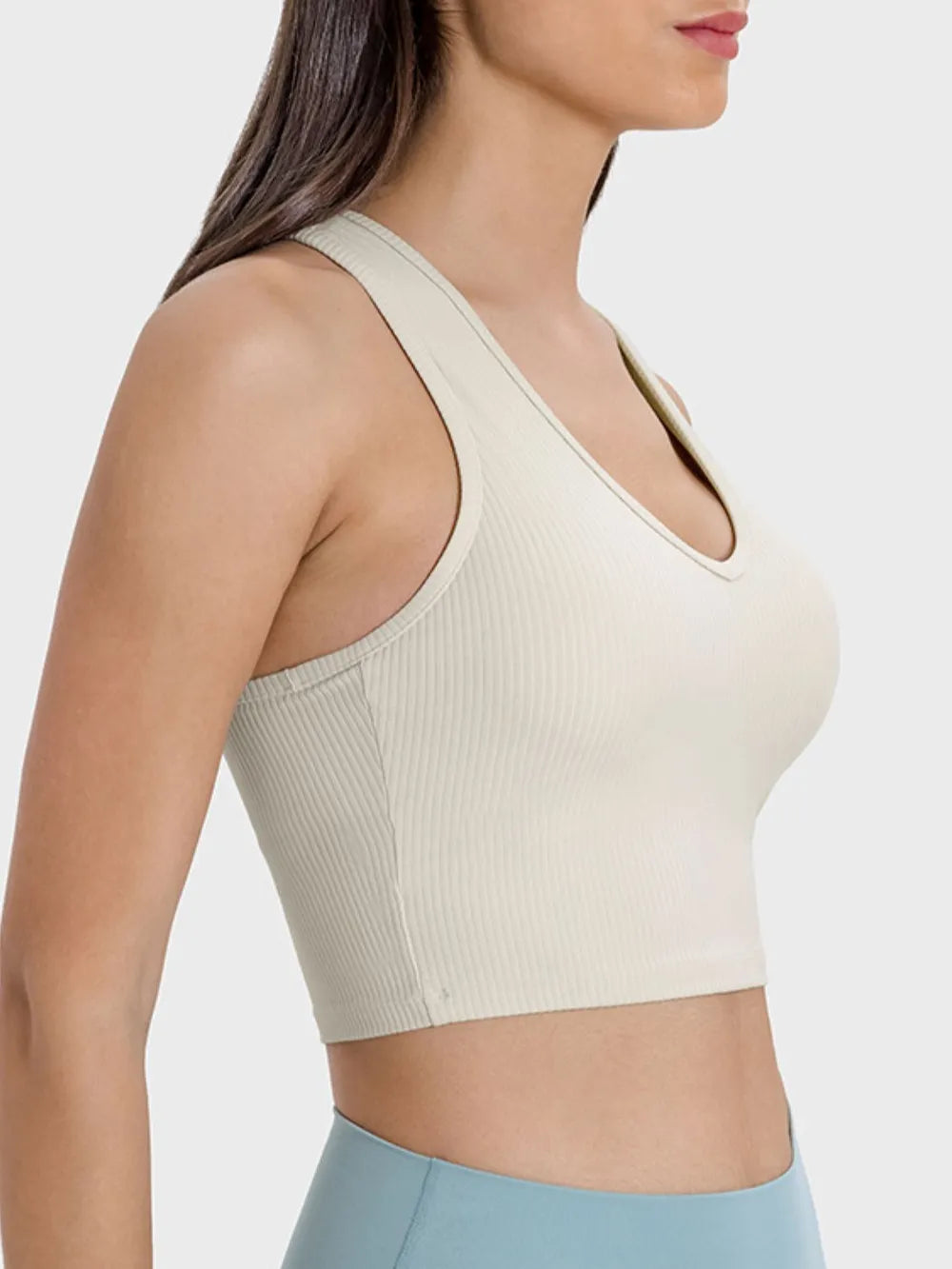 Millennia Scoop Neck Wide Strap Active Tank - Ladyez