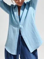 Button Up Long Sleeve Texture Shirt