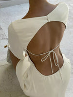Backless Long Sleeve Mini Dress
