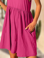 Tie-Shoulder Flowy Tank Dress - Ladyez