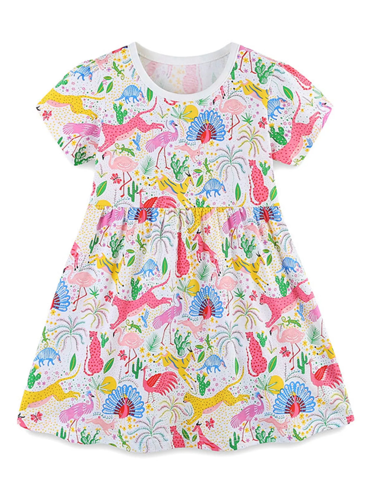 Children's Printed Short Sleeve Dress