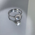 1 Carat Moissanite 925 Sterling Silver Ring