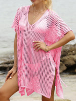 Side Tied V-Neck Cover-Up - Ladyez