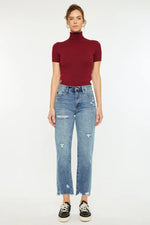 Kancan High Rise Classic Slim Straight Jeans - Ladyez