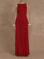 Ruched Sleeveless Maxi Dress