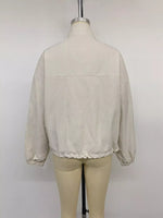 Zip-Up Dropped Shoulder Jacket