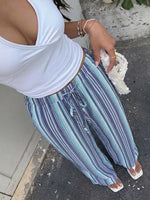 Striped Wide-Leg Pants