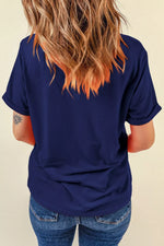 Patriotic Denim Heart Graphic T-Shirt