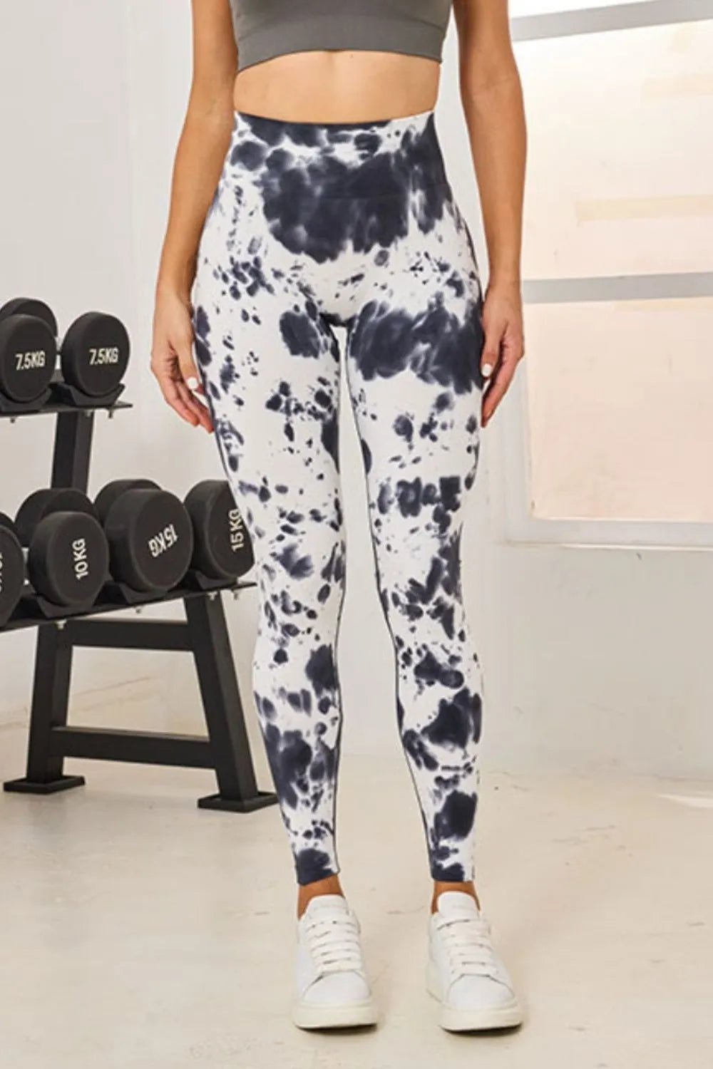 Tie-Dye High Waist Active Leggings - Ladyez