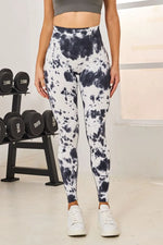 Tie-Dye High Waist Active Leggings - Ladyez