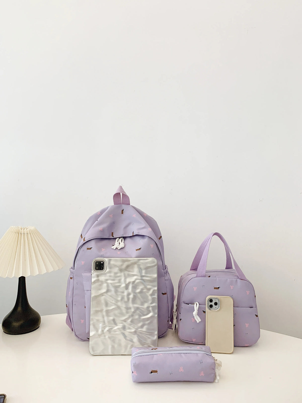 3-Piece Daisy Print Canvas Bag Set - Ladyez