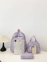 3-Piece Daisy Print Canvas Bag Set - Ladyez