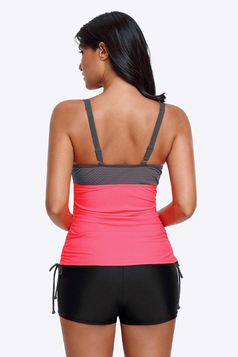 Contrast Sweetheart Neck Swim Cami - Ladyez