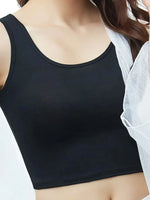 Scoop Neck Cropped Tank Top