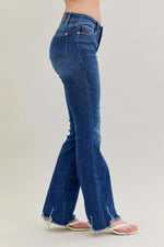 Judy Blue Full Size Mid-rise Non-distressed Hem Bootcut Jeans Plus Size - Ladyez