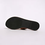 Buckled Leather Slide Sandals