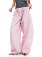 Drawstring Wide-Leg Pants