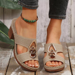 Open Toe Block Heel Sandals