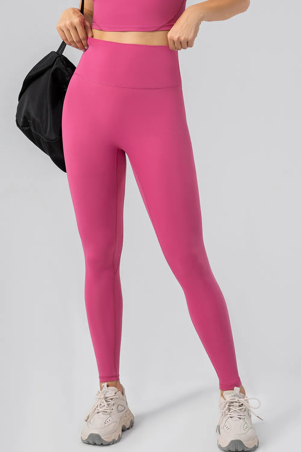 High Waist Wide Waistband Active Leggings - Ladyez