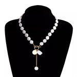 18K Gold-Plated Pearl Drop Necklace