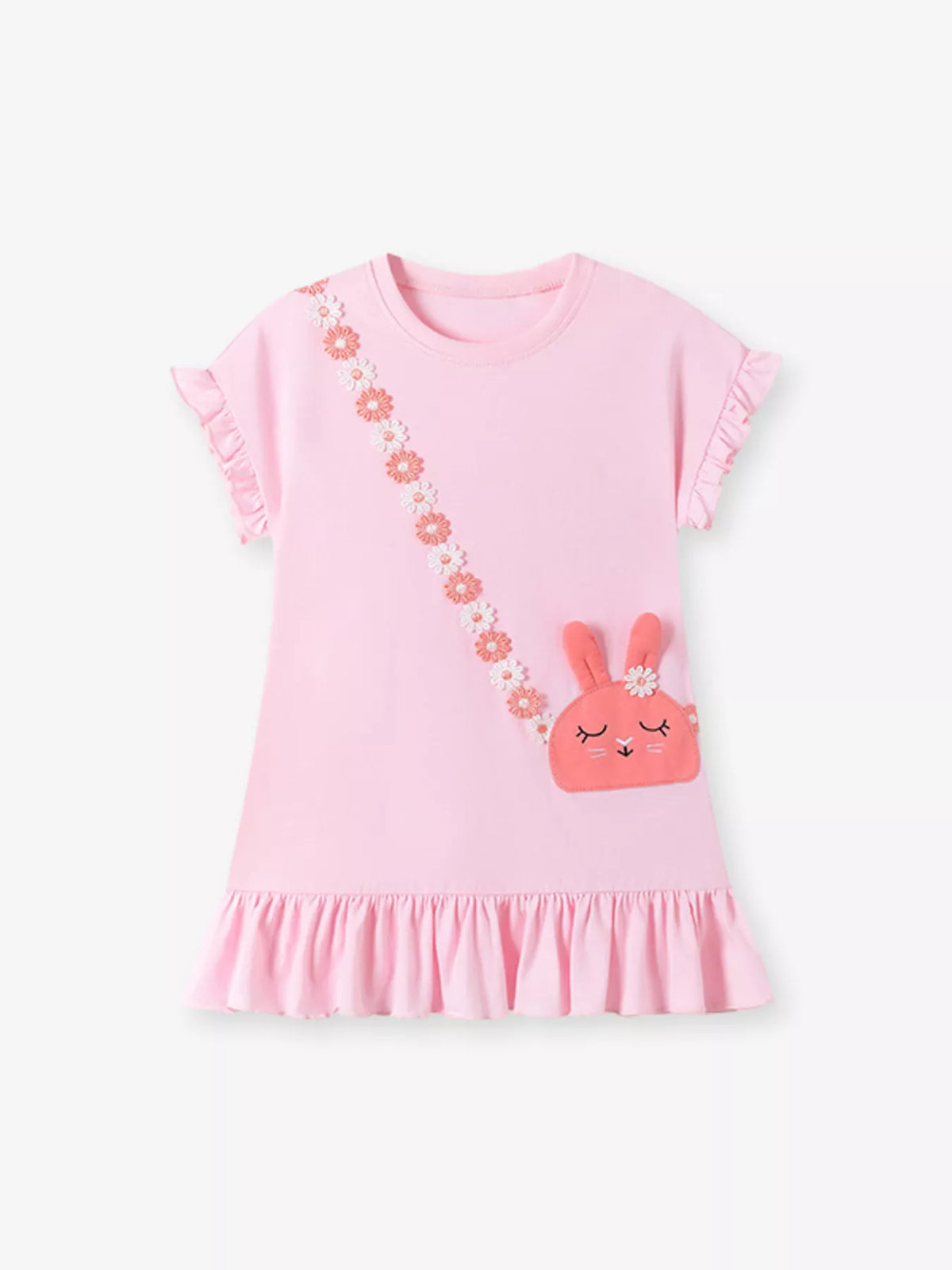 Children's Bunny Ruffle Hem Dress