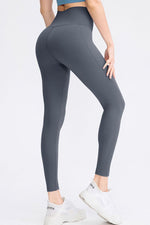 Slim Fit Wide Waistband Long Sports Pants - Ladyez