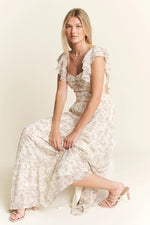 Jade By Jane Full Size Ruffle Sleeve Tiered Maxi Dress Plus Size - Ladyez