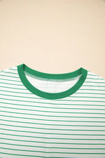 Casual Striped T-Shirt Dress with Pockets