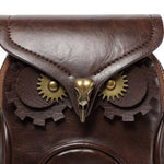 Steampunk Owl Design Crossbody Bag