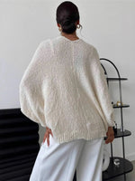 Twist-Front Textured Knit Cardigan