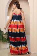 Plus Size Tie-Shoulder Maxi Dress - Ladyez