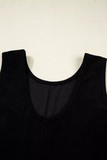 Corduroy Patch Pocket Sleeveless Mini Dress