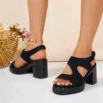 Open Toe Block Heels Sandals
