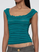Ruched Solid Tank - Ladyez