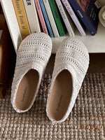 Knitted Round Toe Slip-Ons