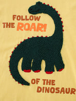 Children's Dinosaur Graphic Round Neck T-Shirt