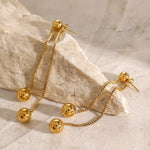 18K Gold-Plated Ball Drop Earrings