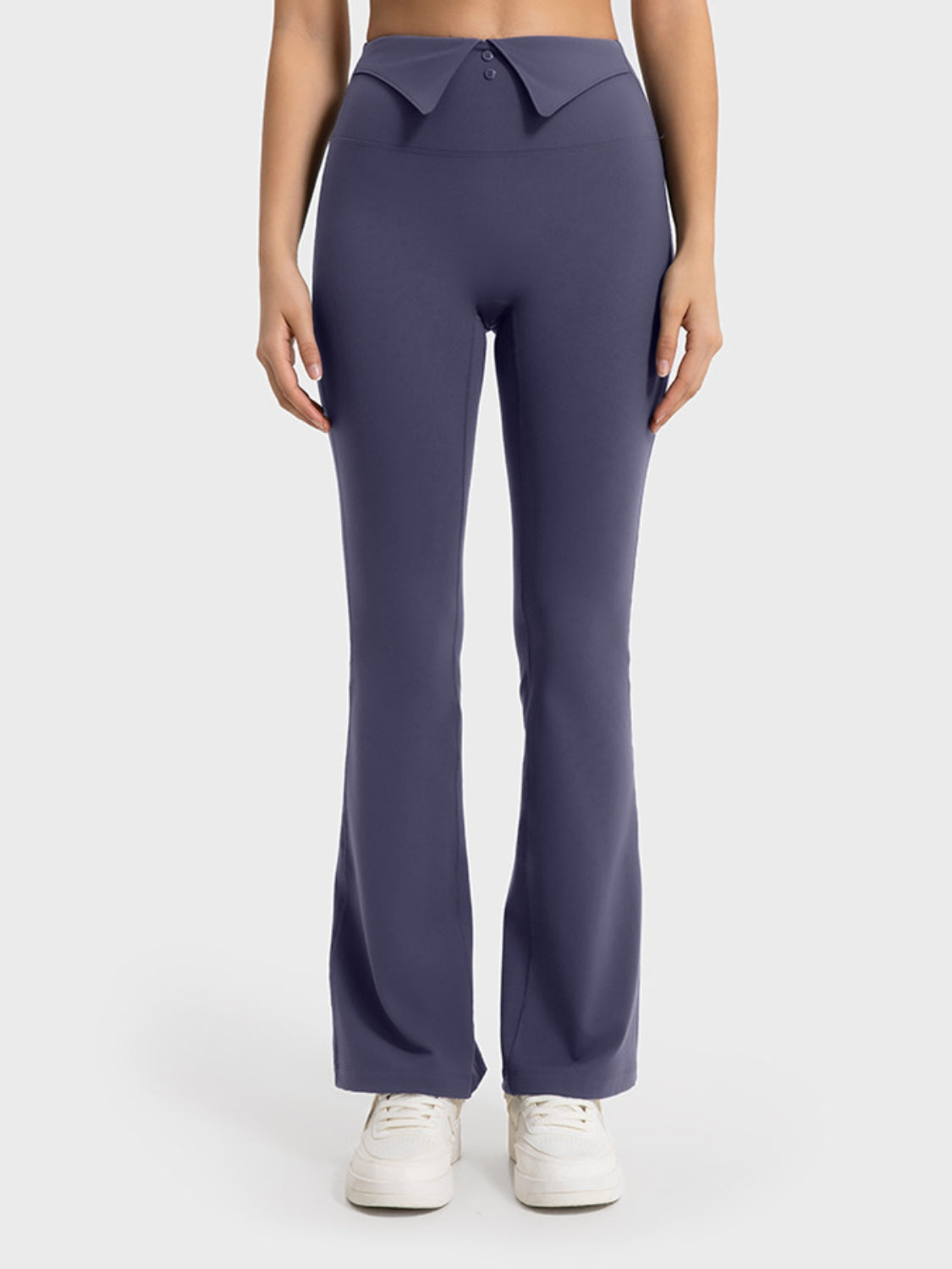 Millennia Wide Waistband Bootcut Sport Pants - Ladyez