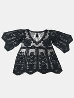 Lace Round Neck Cover-Up - Ladyez